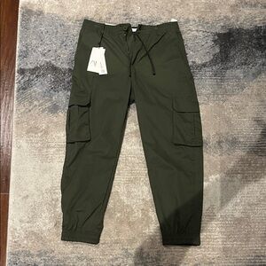 Zara Men's Dark Green Cargo Pants